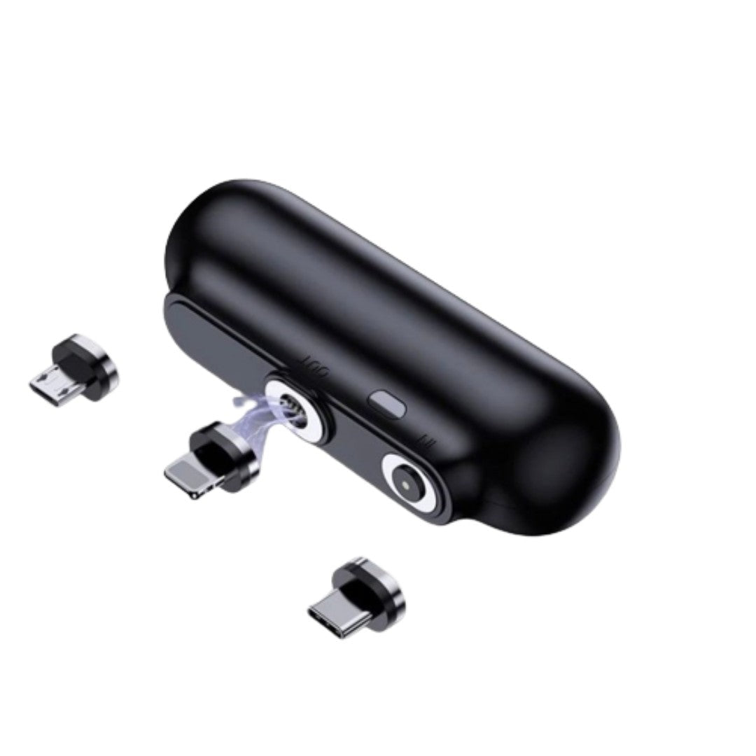 Baterie externa magnetica 3 in 1 5000 mAh Negru — Utilitate Smart Zi de Zi