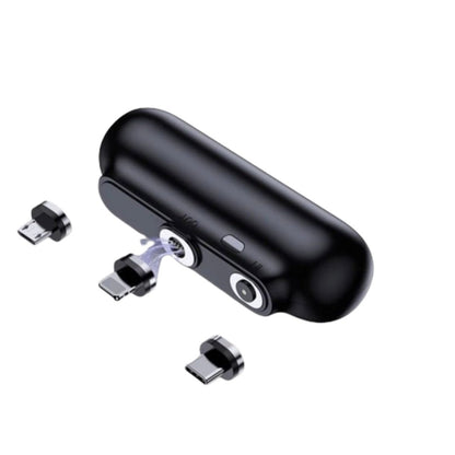Baterie externa magnetica 3 in 1 5000 mAh Negru — Utilitate Smart Zi de Zi