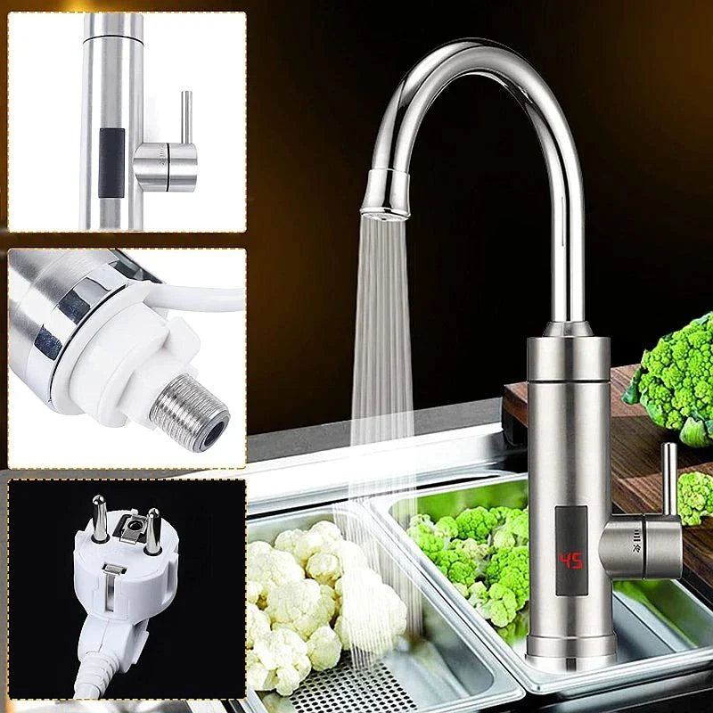 Robinet electric instant din inox 3000W — Mai Mult Confort în Bucătărie