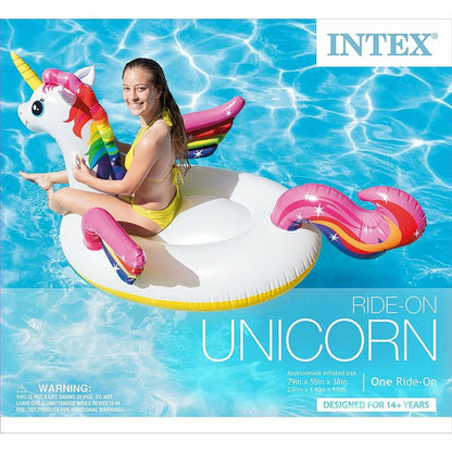 Saltea gonflabila Intex Unicorn Ride-On 2m x 1.4m — Mai Mult Confort Oriunde