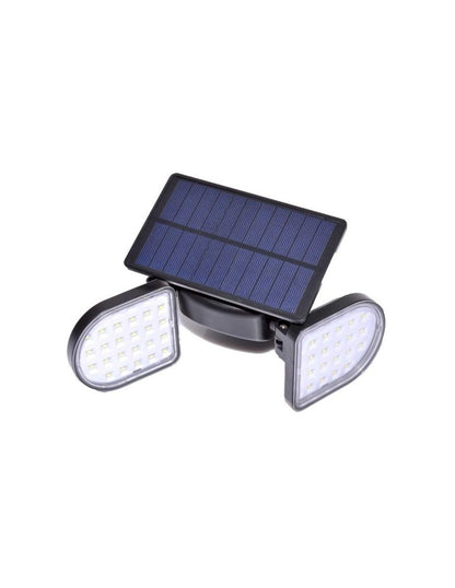 Lampă Solară Dublă cu Senzor de Mișcare, 56 LED-uri, Panou Solar Reglabil, Q-18D028