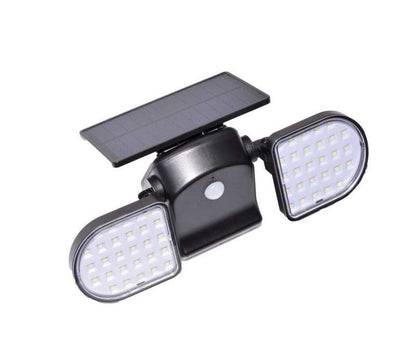 Lampă Solară Dublă cu Senzor de Mișcare, 56 LED-uri, Panou Solar Reglabil, Q-18D028