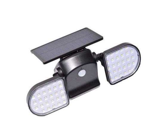 Lampă Solară Dublă cu Senzor de Mișcare, 56 LED-uri, Panou Solar Reglabil, Q-18D028