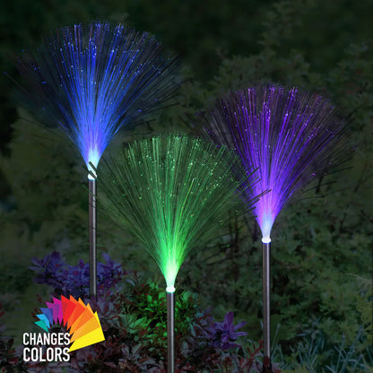 Set 2 x Lampa solara tip palmier cu fibra optica — Ambient Modern Pentru Acasă