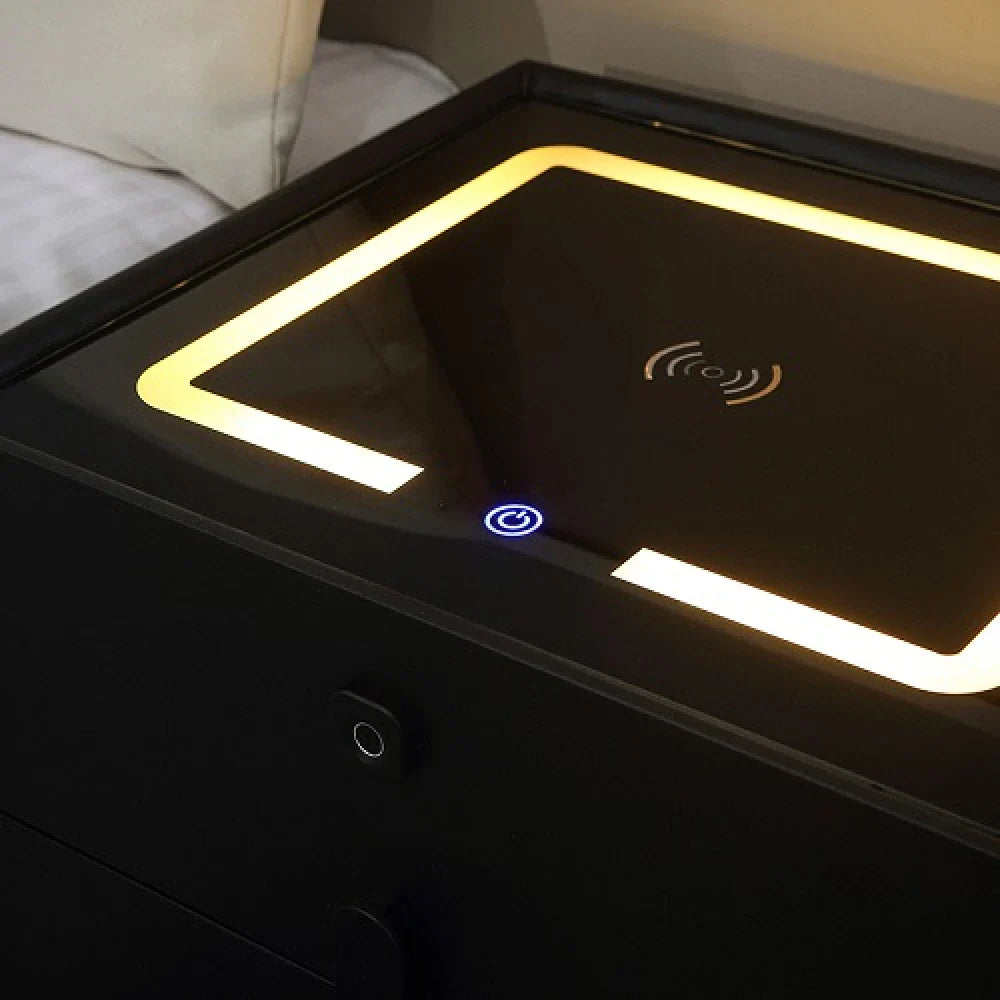 Noptiera Smart Multifunctionala iluminare LED tactil cu 3 culori incarcare — Confort Practic
