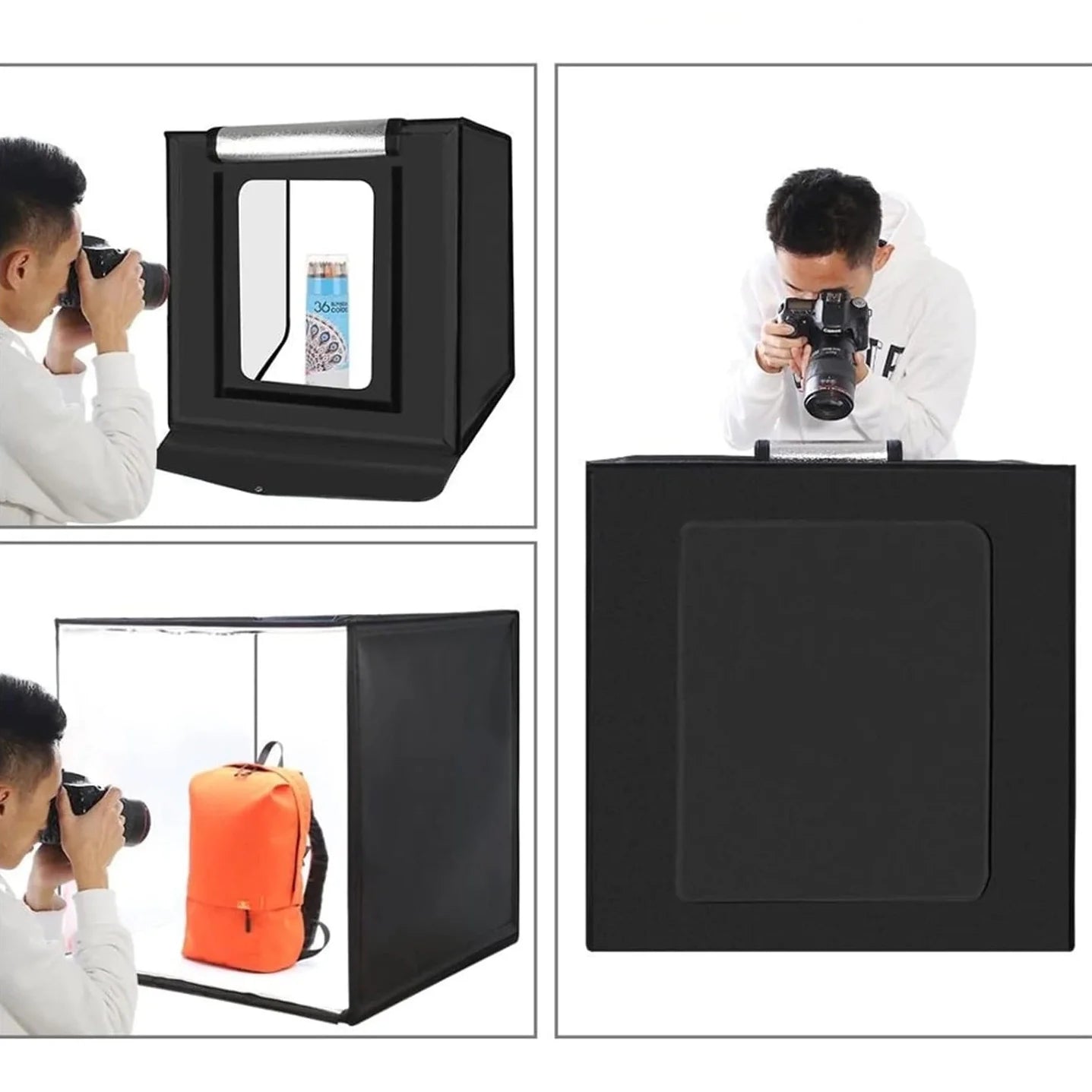 Cutie foto profesională/cort pentru fotografiere de produse 60x60x60cm — Mai Mult Confort