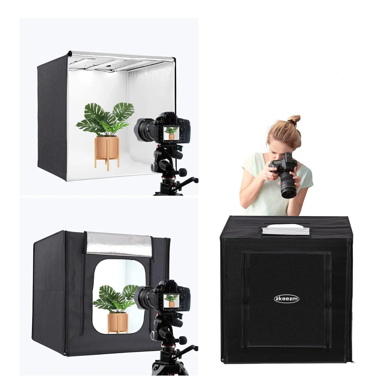 Cutie foto profesională/cort pentru fotografiere de produse 60x60x60cm — Mai Mult Confort