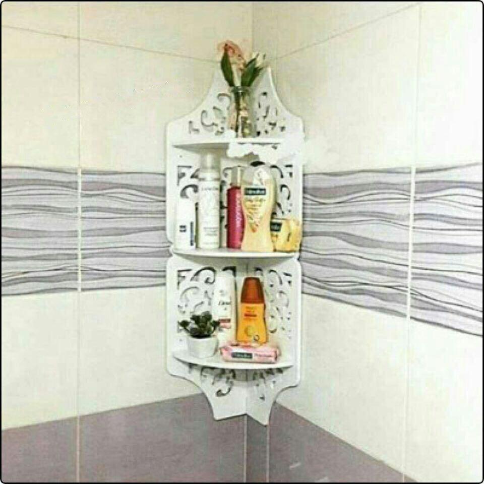 Etajera de colt decorativa cu 3 polite — Confort Practic Pentru Casa Ta