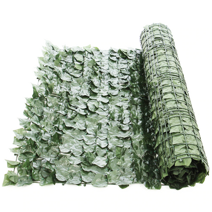 Gard artificial verde cu frunze