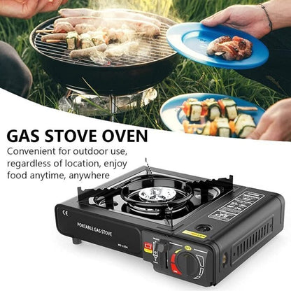 Aragaz Portabil Camping cu Aprindere Automată și Alimentare Dublă Gaz, A-162-3