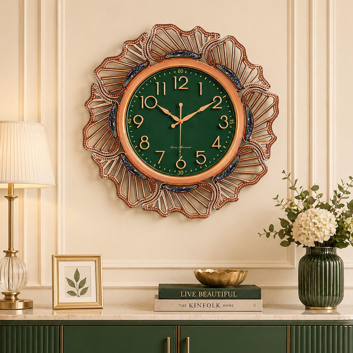 Ceas de perete modern decorativ 57 cm design elegant cu — Confort Practic Pentru Casa Ta