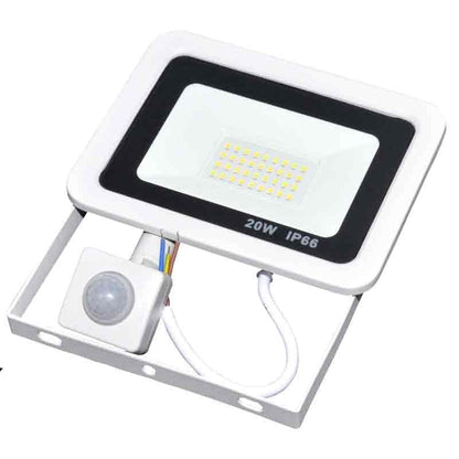 Proiector LED Slim 20W cu Senzor de Mișcare, 1800 lm, Lumină Rece, IP66, Q-20A007
