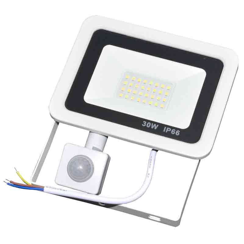 Proiector LED Slim 30W cu Senzor de Mișcare, 2700 lm, Lumină Rece, IP66, Q-20A006