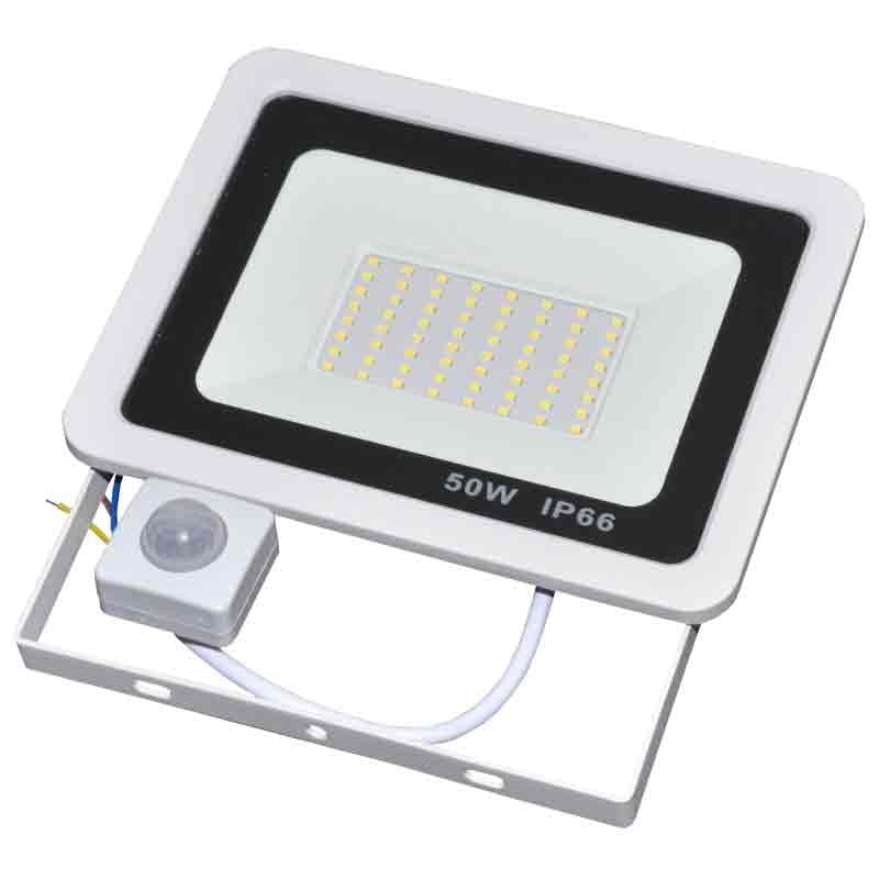 Proiector LED Slim 50W cu Senzor de Mișcare, Lumină Rece și Protecție IP66, Q-20A005