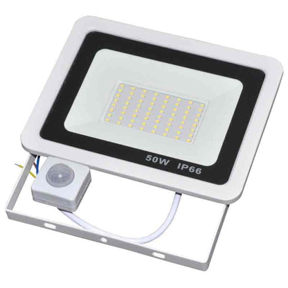 Proiector LED Slim 50W cu Senzor de Mișcare, Lumină Rece și Protecție IP66, Q-20A005