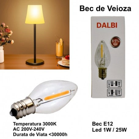 Bec de Veioza cu Led 1W / E12 – Q-18C076 | EsentaCasei