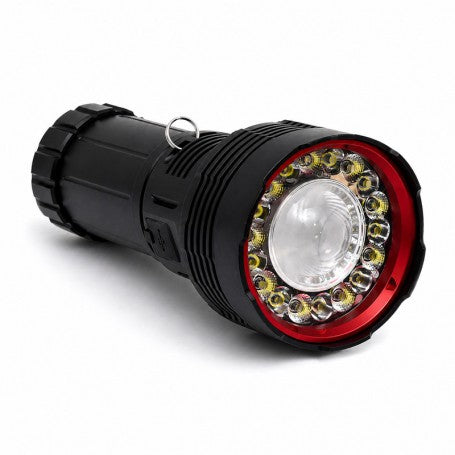 Lanterna LED Ultra Puternica cu LED Central Laser, 19 LED-uri, Acumulator 44650, Incarcare Type-C KH-W536 – Q-19A085 | EsentaCasei