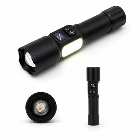 Lanterna LED Reincarcabila 4 LED-uri 6000mAh cu Powerbank, Magnet si Zoom – Q-19A086 | EsentaCasei