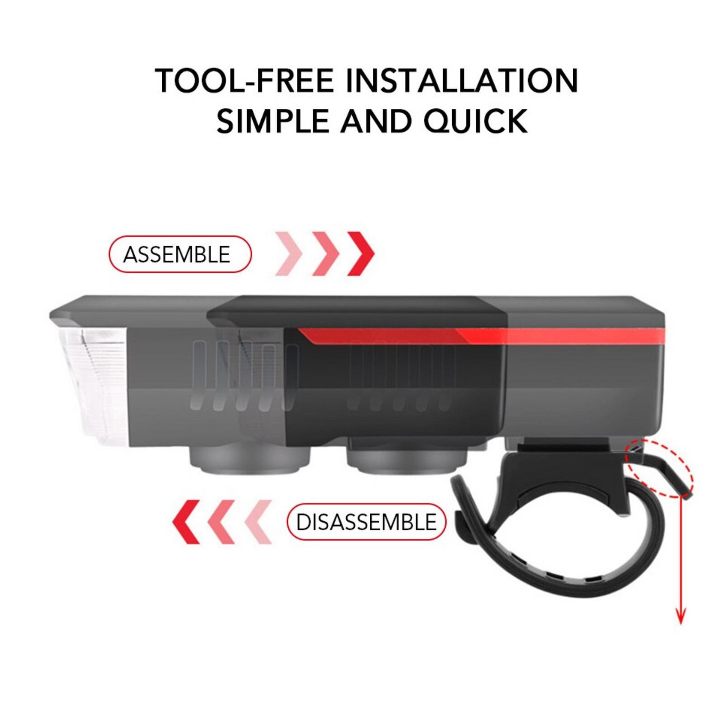 Far LED cu incarcare solara si claxon pentru bicicleta/trotineta — Confort și Siguranță la Drum