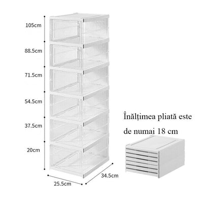 Set 4 cutii organizatoare pentru incaltaminte — Confort Practic Pentru Casa Ta