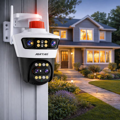 Camera supraveghere WiFi Jortan dubla 12MP PTZ — Control și Siguranță Zi de Zi