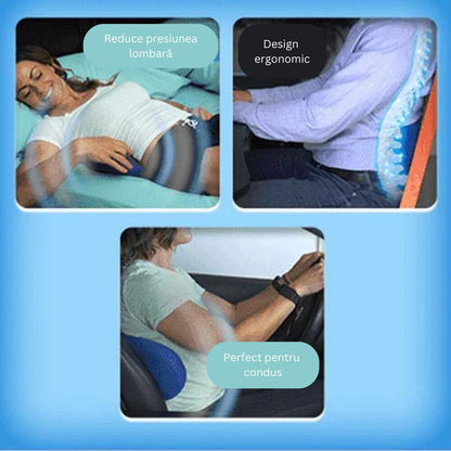 Perna ergonomica pentru sustinere lombara si spate — Confort Personal Zi de Zi