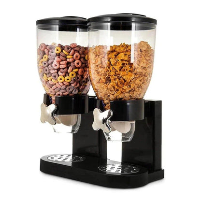 Dispenser dublu pentru cereale 4 Litri - cate 2L/dozator — Mai Mult Confort în Bucătărie