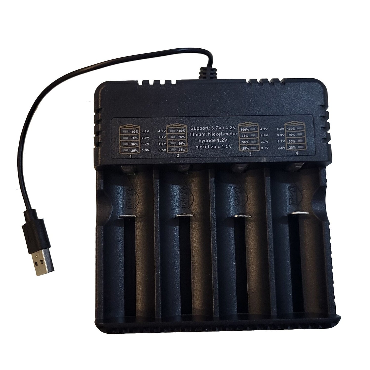 Incarcator baterii Li-ion HD-4882B 4 sloturi 4.2V 4000mA pentru 18650 — Utilitate Smart Zi de Zi