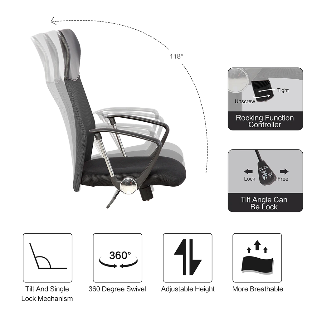 Scaun de birou ergonomic — Confort Practic Pentru Casa Ta