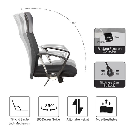 Scaun de birou ergonomic — Confort Practic Pentru Casa Ta
