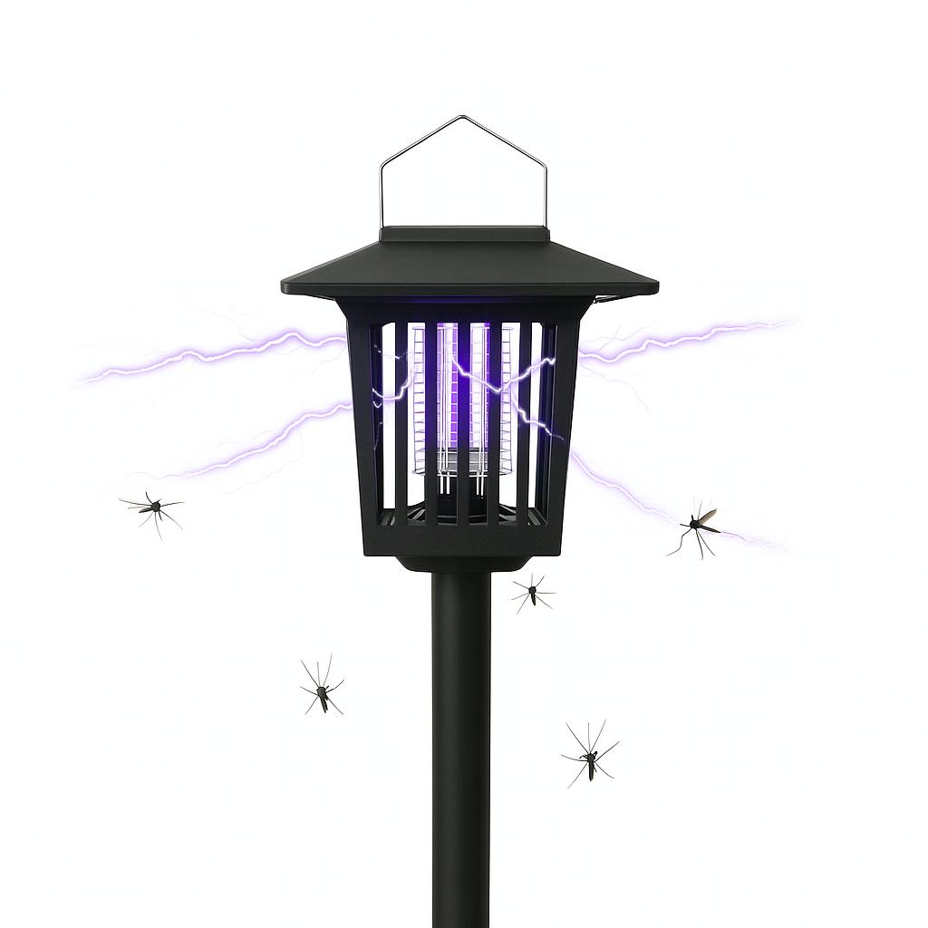 Lampa Solara Anti-Insecte 2 in 1 cu LED UV si