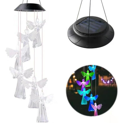 Ghirlanda solara decorativa ingerasi cu lumini LED multicolore si senzor — Ambient Modern Pentru