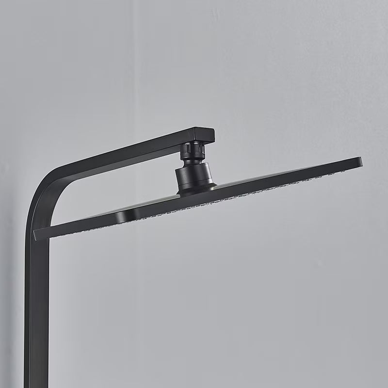 Coloană de Duș Premium cu Afișaj Digital LCD și 5 Funcții, Negru Mat, A-165-10