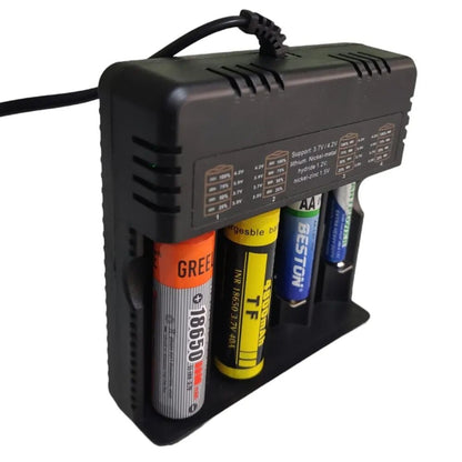Incarcator baterii Li-ion HD-4882B 4 sloturi 4.2V 4000mA pentru 18650 — Utilitate Smart Zi de Zi