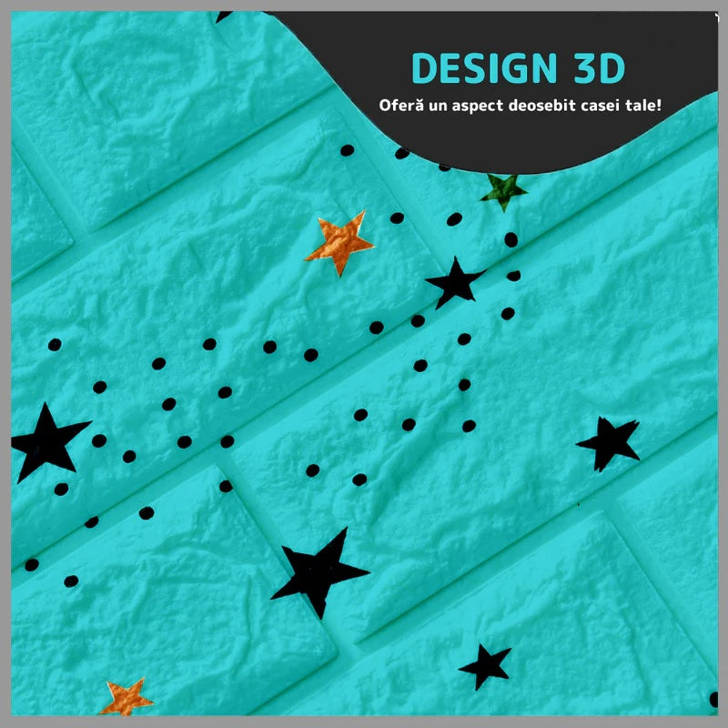 Tapet 3D caramida cu auto-adeziv pentru interior 70 x 77 — Confort Practic Pentru Casa Ta