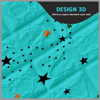 Tapet 3D caramida cu auto-adeziv pentru interior 70 x 77 — Confort Practic Pentru Casa Ta