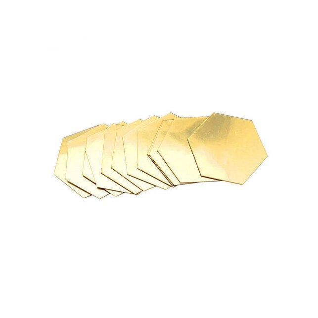 Set 12 oglinzi acrilice autoadezive decorative forma hexagon 20 si — Confort Practic Pentru Casa