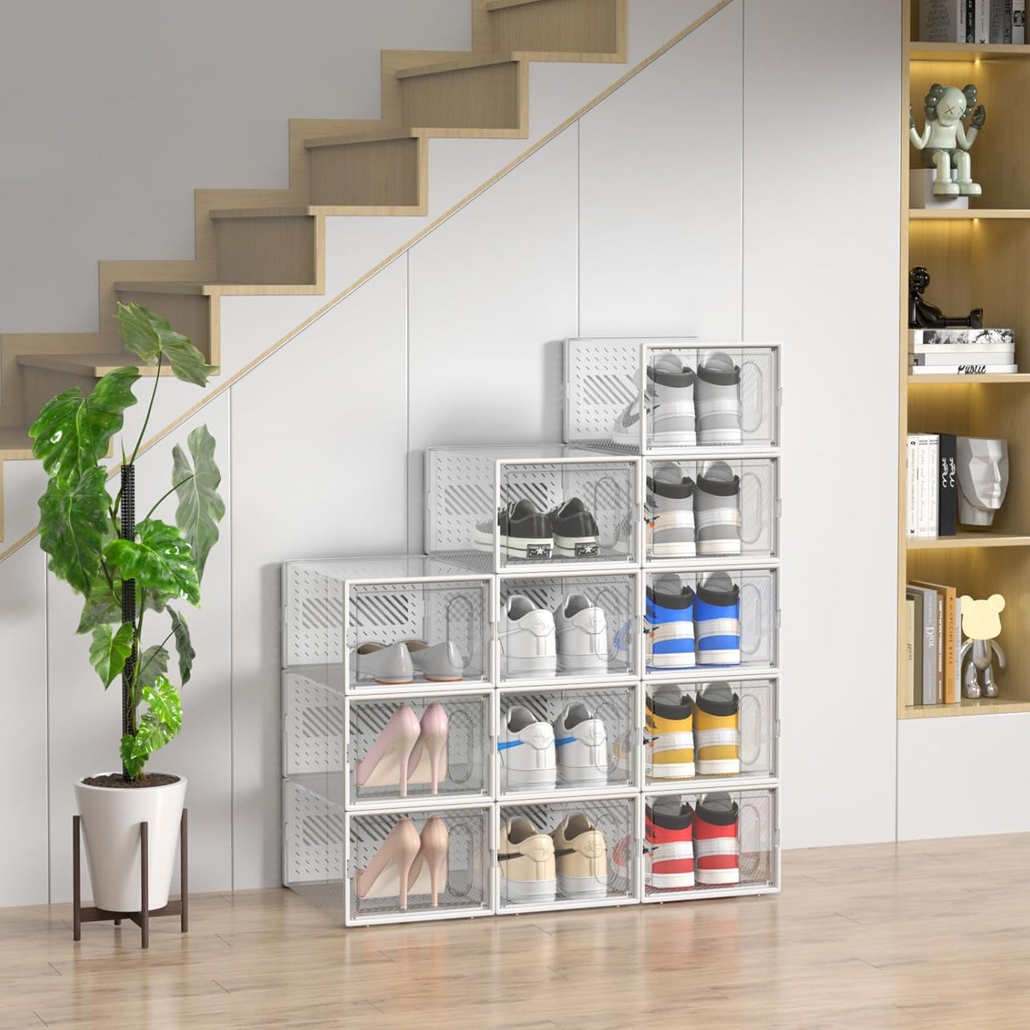 Set 4 cutii organizatoare pentru incaltaminte — Confort Practic Pentru Casa Ta