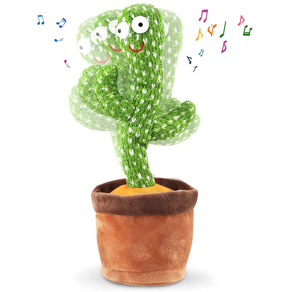 Jucarie de plus Cactus dansator cu acumulator — Util Pentru Familie și Copii