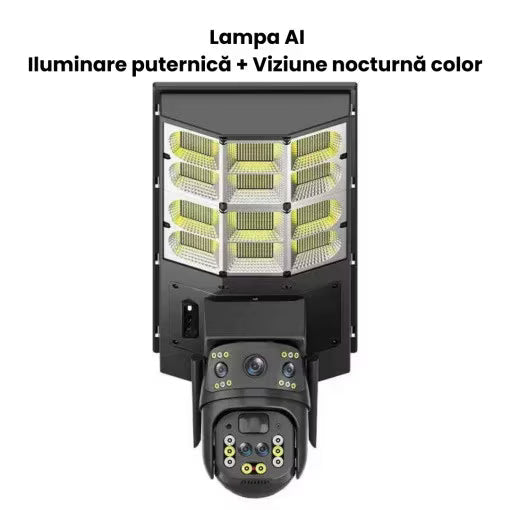 Lampa Solara cu Camera de Supraveghere SIM 4G — Ambient Modern Pentru Acasă