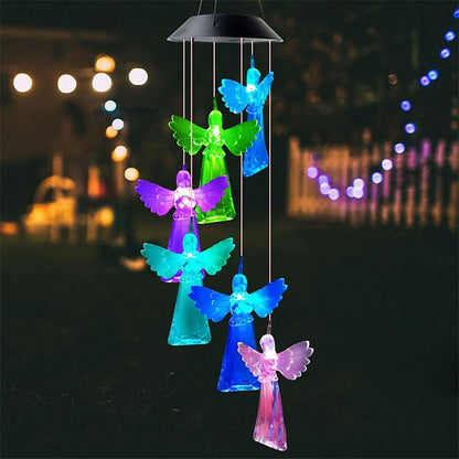 Ghirlanda solara decorativa ingerasi cu lumini LED multicolore si senzor — Ambient Modern Pentru