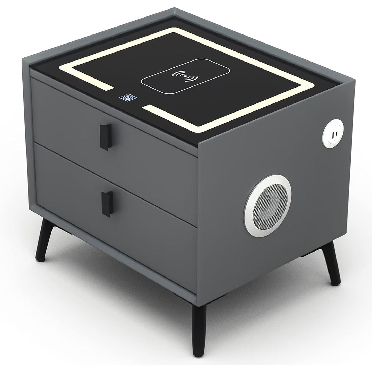 Noptiera Smart Multifunctionala iluminare LED tactil cu 3 culori incarcare — Confort Practic