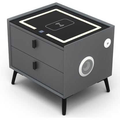Noptiera Smart Multifunctionala iluminare LED tactil cu 3 culori incarcare — Confort Practic