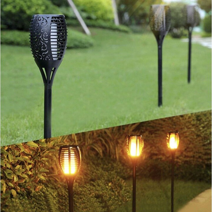 Lampa solara tip torta cu efect flacara varianta 61cm — Confort Practic Pentru Casa Ta