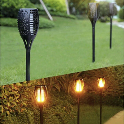 Lampa solara tip torta cu efect flacara varianta 61cm — Confort Practic Pentru Casa Ta