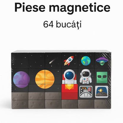 Blocuri magnetice de constructie 3D 2.5 cm — Util Pentru Familie și Copii