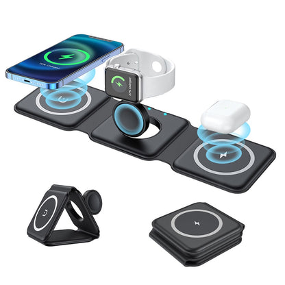 Incarcator cu inductie magnetica 3 in 1 15W — Utilitate Smart Zi de Zi