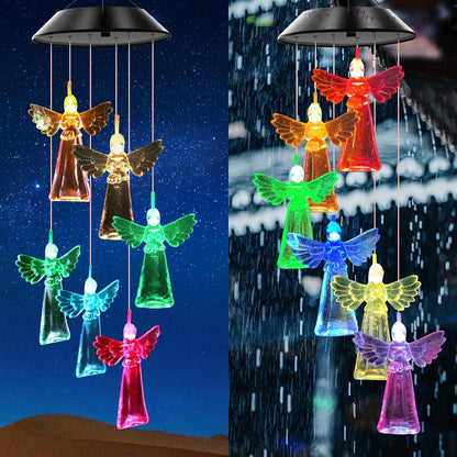 Ghirlanda solara decorativa ingerasi cu lumini LED multicolore si senzor — Ambient Modern Pentru