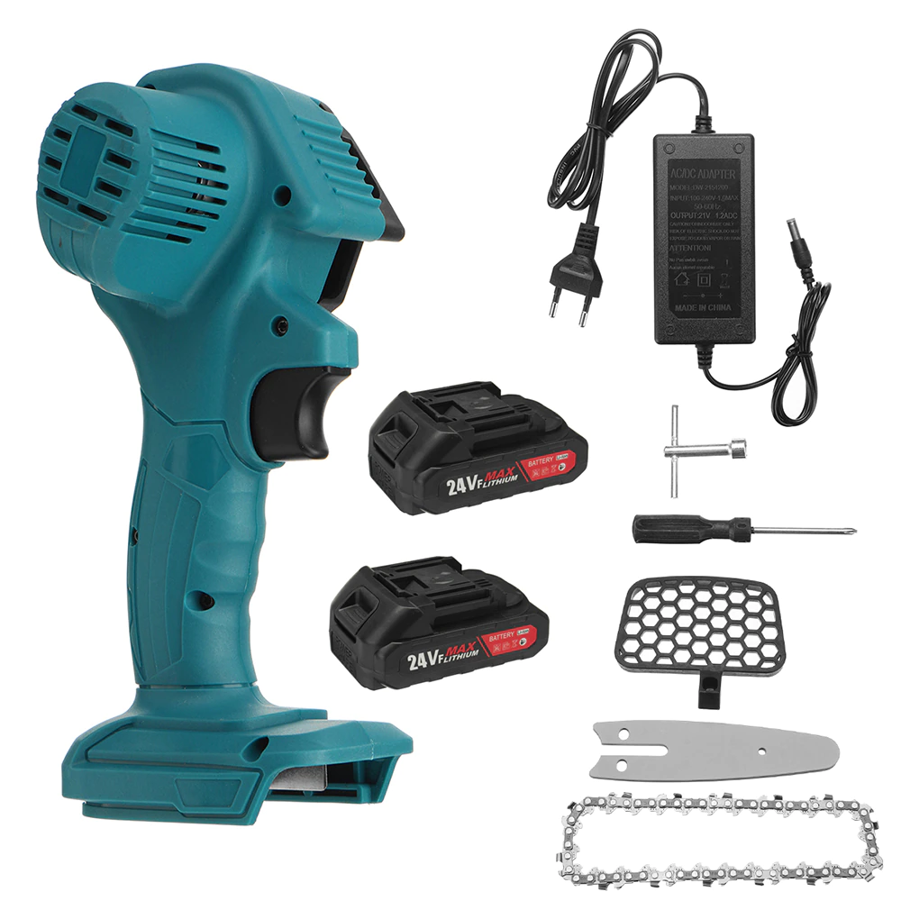 Mini fierastrau electric cu lant 4 inch si acumulator 36V