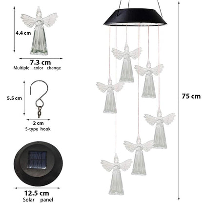 Ghirlanda solara decorativa ingerasi cu lumini LED multicolore si senzor — Ambient Modern Pentru